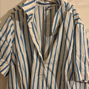 Old Navy Blue and White Striped Mini Dress